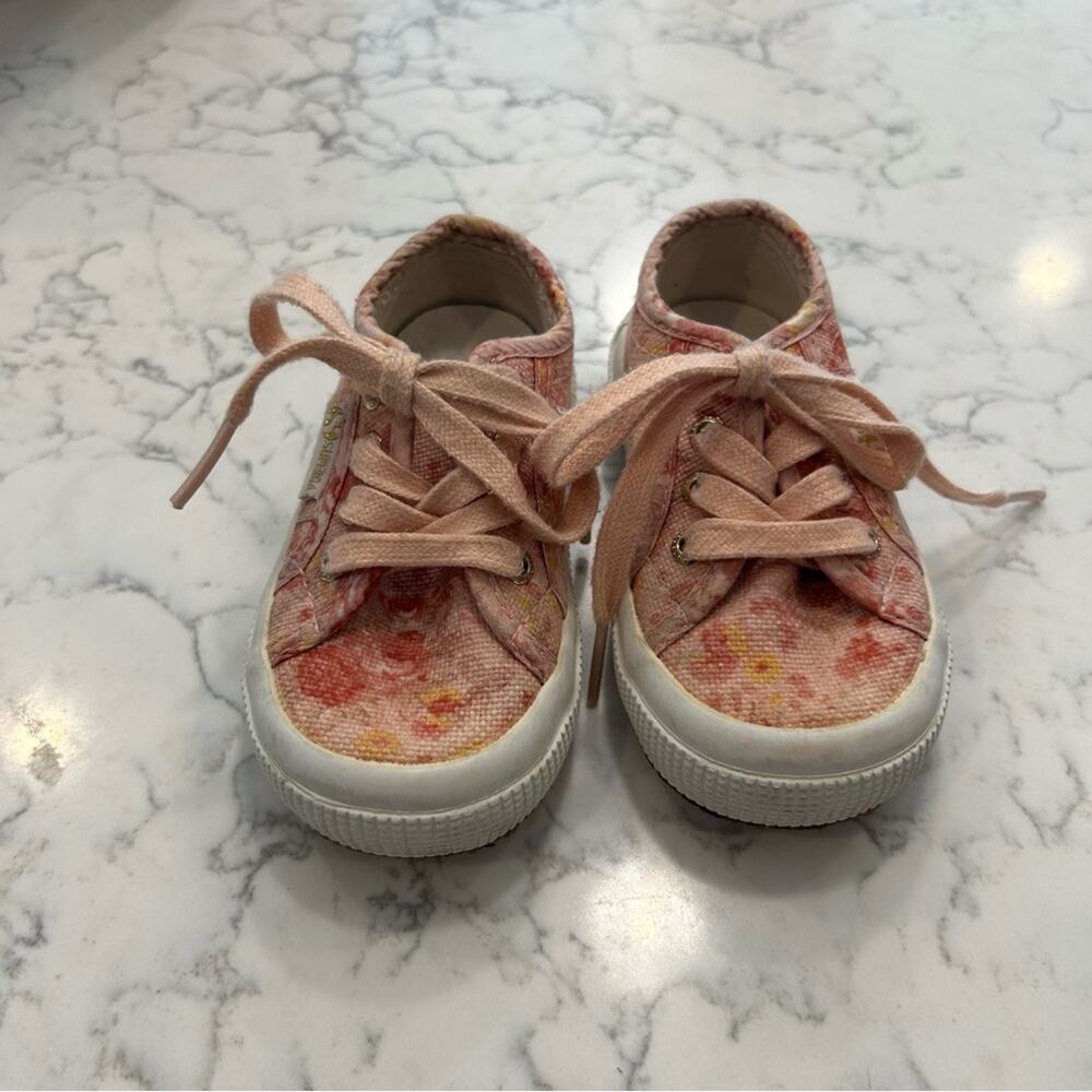 Loveshackfancy X Superga Little Girl Infant Toddler Floral Pink Shoes Sneakers 8